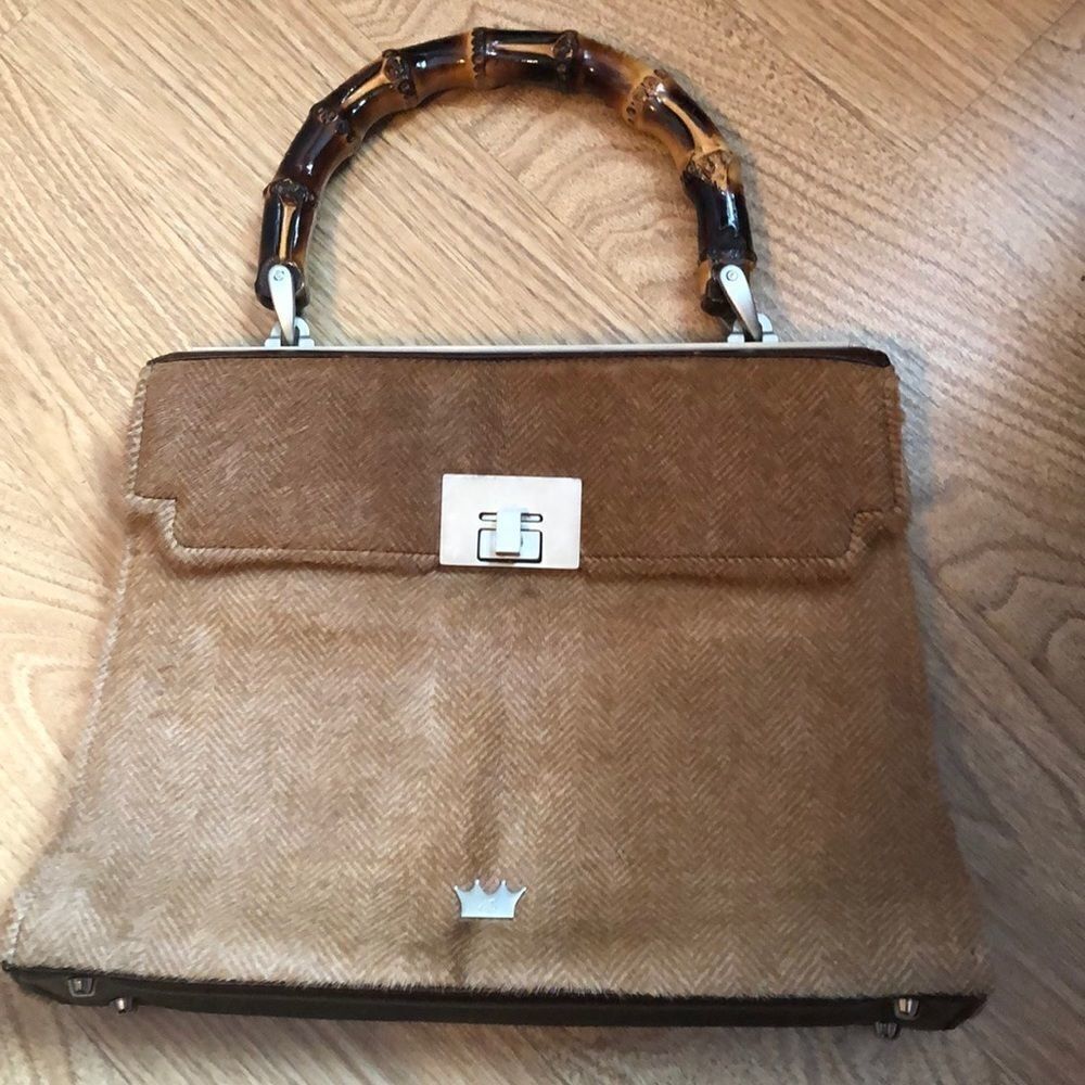 Elaine Turner designs Italy calf hair purse